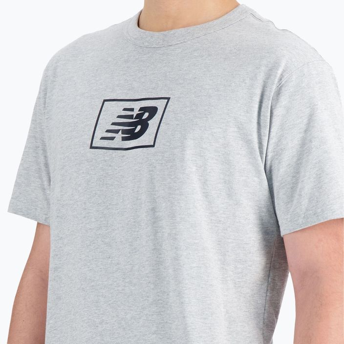 Мъжка тениска New Balance Essentials Logo athletic grey 3