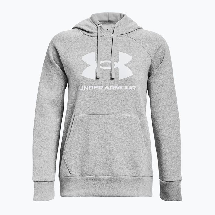 Under Armour дамски суитшърт Rival Fleece Big Logo Hoody mod gray light heather/white 5