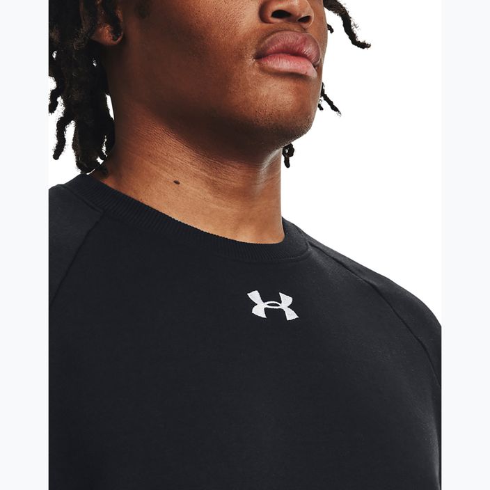 Мъжки суитшърт Under Armour Rival Fleece Crew black/white 4