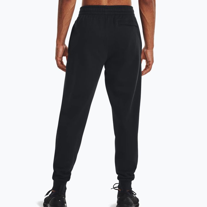 Мъжки тренировъчни панталони Under Armour Rival Fleece Joggers black/white 2