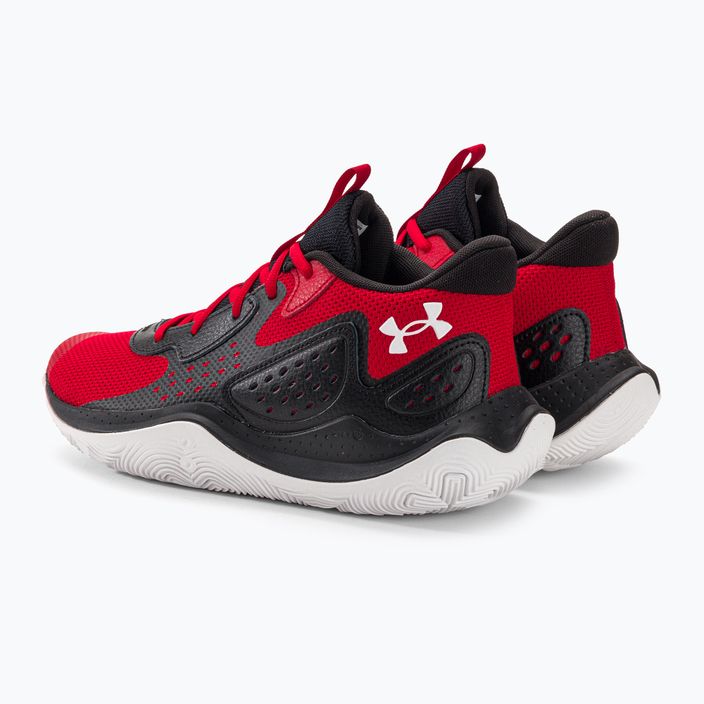 Баскетболни обувки Under Armour Jet'23 червено/черно/бяло 3