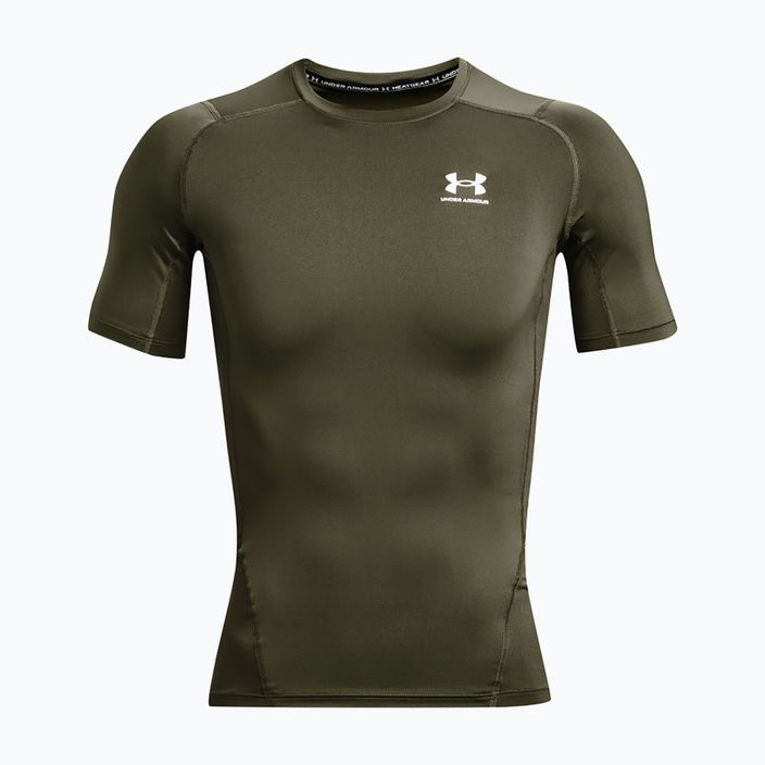 Under Armour HG Armour Comp SS Мъжка тениска за тренировки marine от зелен/бял 4