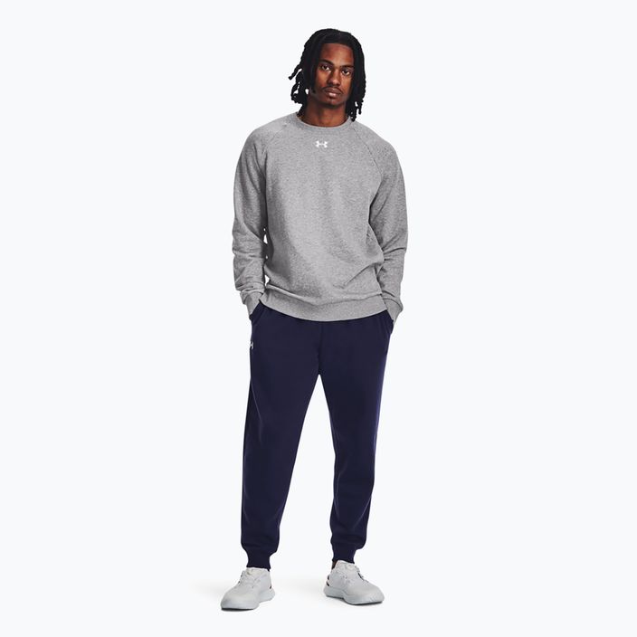 Мъжка качулка Under Armour Rival Fleece Crew castlerock light heather/white 2