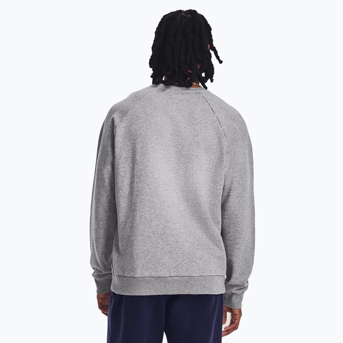 Мъжка качулка Under Armour Rival Fleece Crew castlerock light heather/white 3