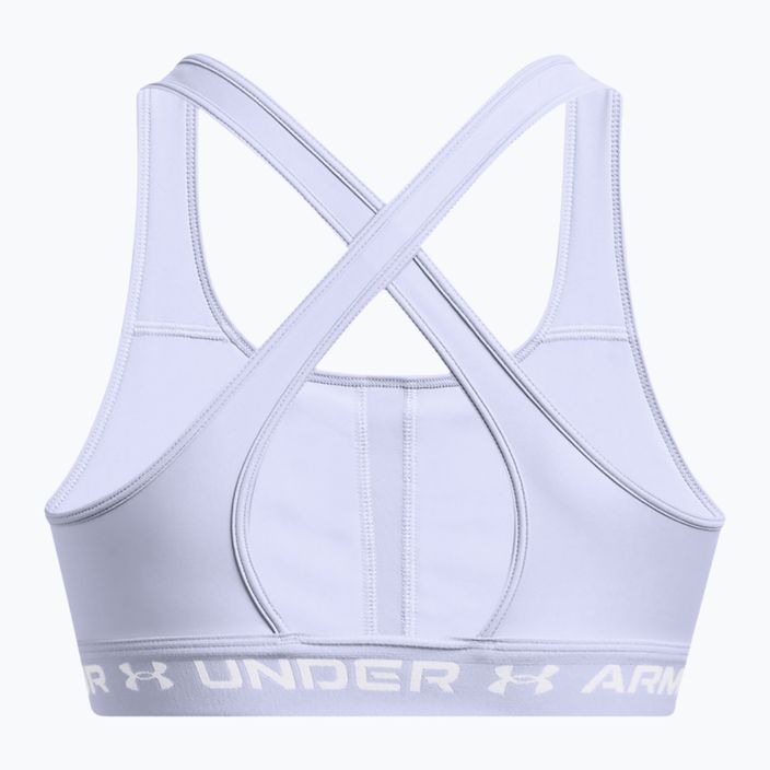 Сутиен за фитнес Under Armour Crossback Mid celeste/celeste/ white 5