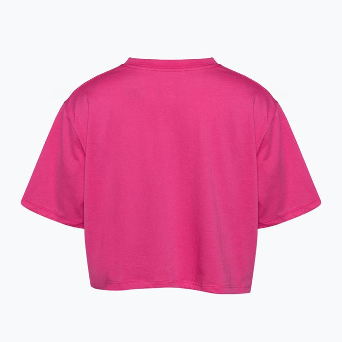Under Armour Campus Boxy Crop тениска за тренировки за жени в астро розово/черно 2