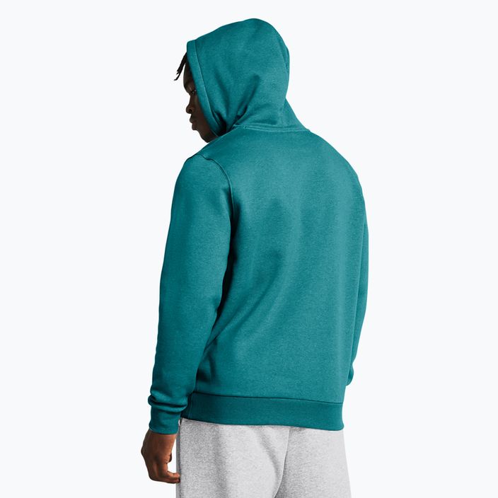 Мъжка качулка Under Armour Essential Fleece Hoodie circuit teal light heather/circuit teal 2