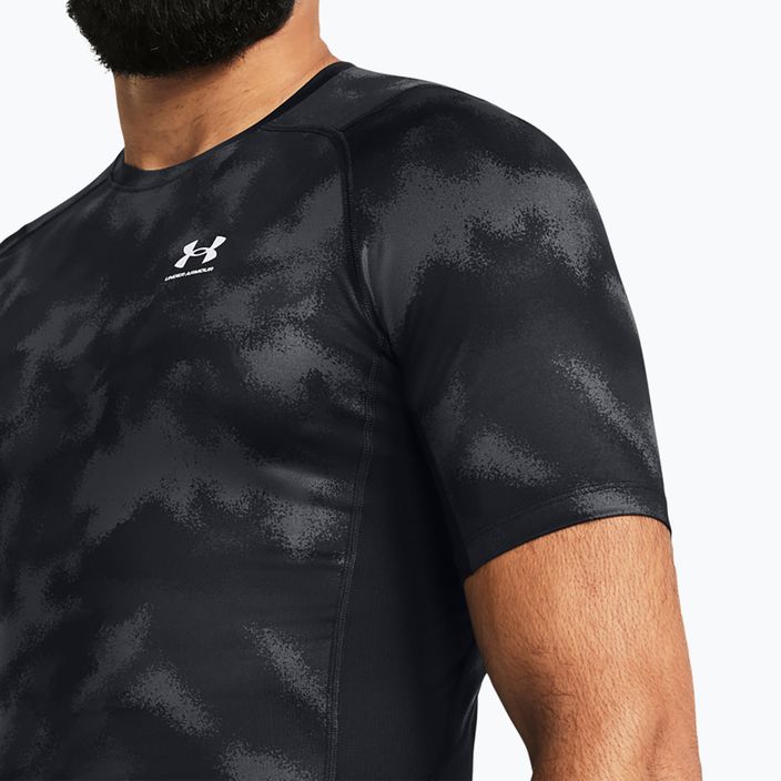 Мъжка тренировъчна тениска Under Armour HG Armour Printed black/white 4