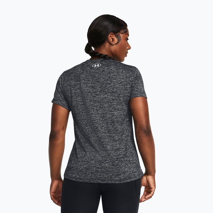 Under Armour Tech V-Twist черно-бяла тениска за тренировки за жени 2