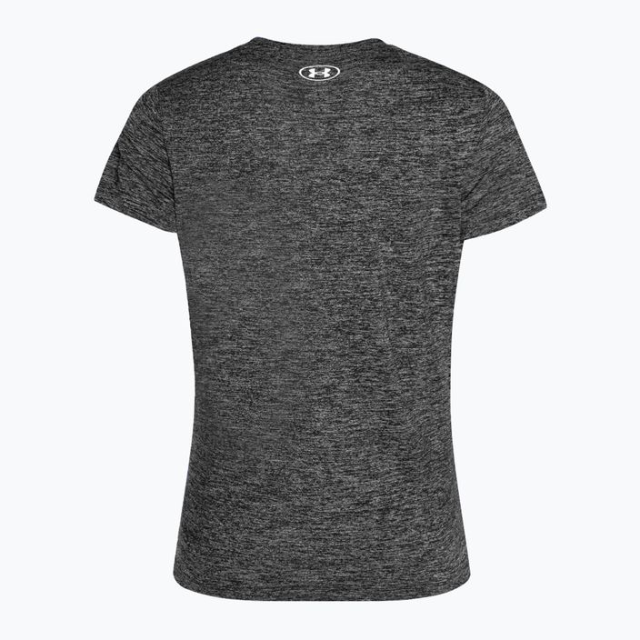 Under Armour Tech V-Twist черно-бяла тениска за тренировки за жени 4