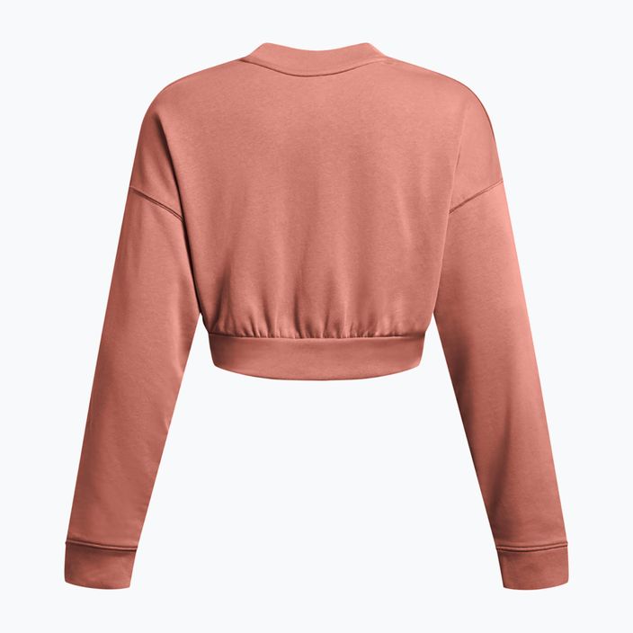 Under Armour дамски суитшърт за тренировки Rival Terry Os Crop Crew canyon pink/white 4