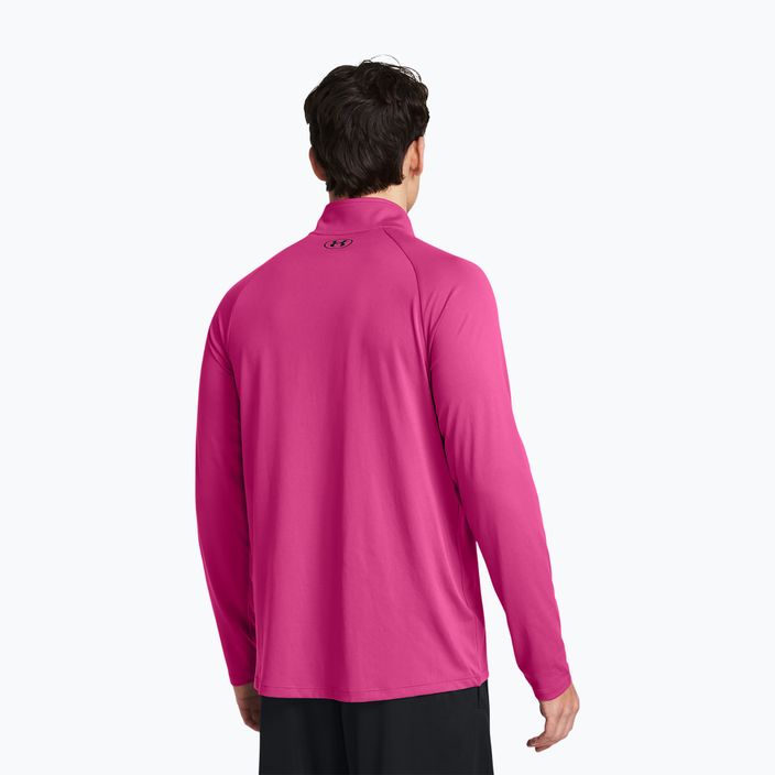 Мъжки суитшърт Under Armour Tech 2.0 1/2 Zip astro pink/black 2