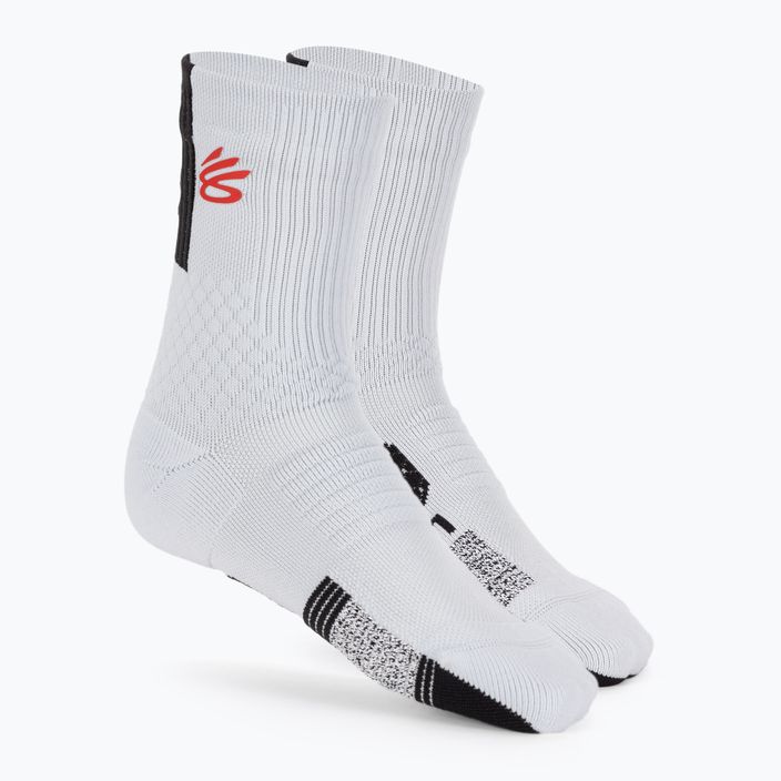 Мъжки баскетболни чорапи Under Armour Curry AD Playmaker 1P Mid halo gray/black/red