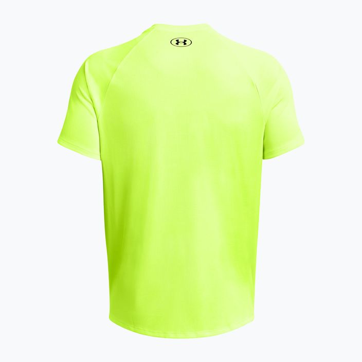 Мъжка тренировъчна тениска Under Armour Tech Textured с висока видимост жълто/черно 5
