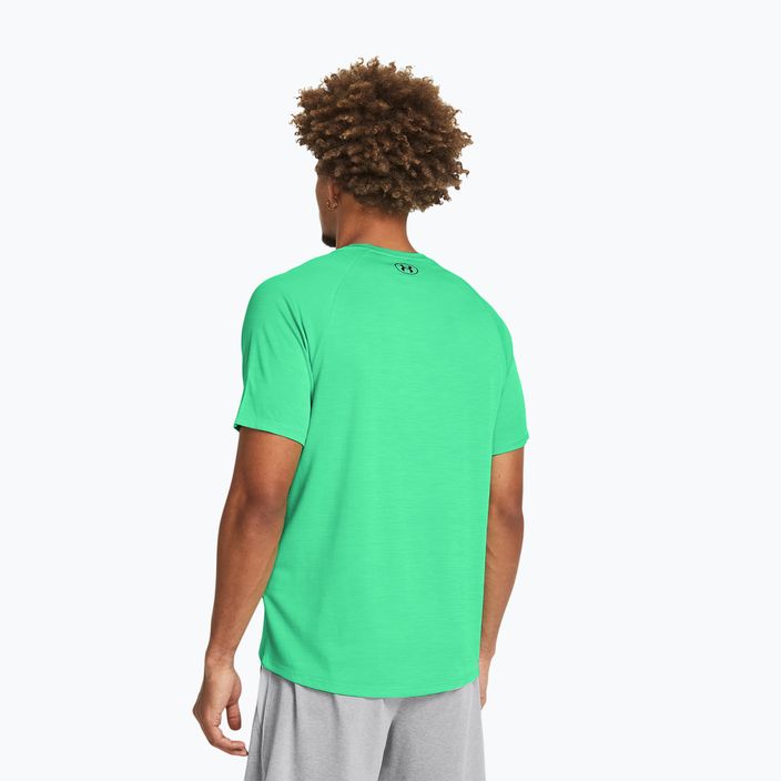 Мъжка тренировъчна тениска Under Armour Tech Textured vapor green/black 2