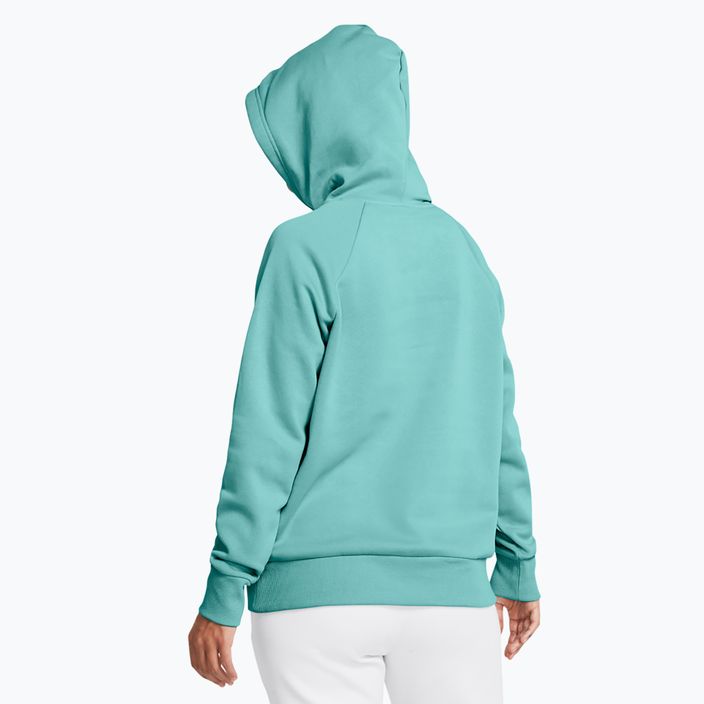 Дамски суитшърт Under Armour Rival Fleece Hoodie radial turquoise/white 2