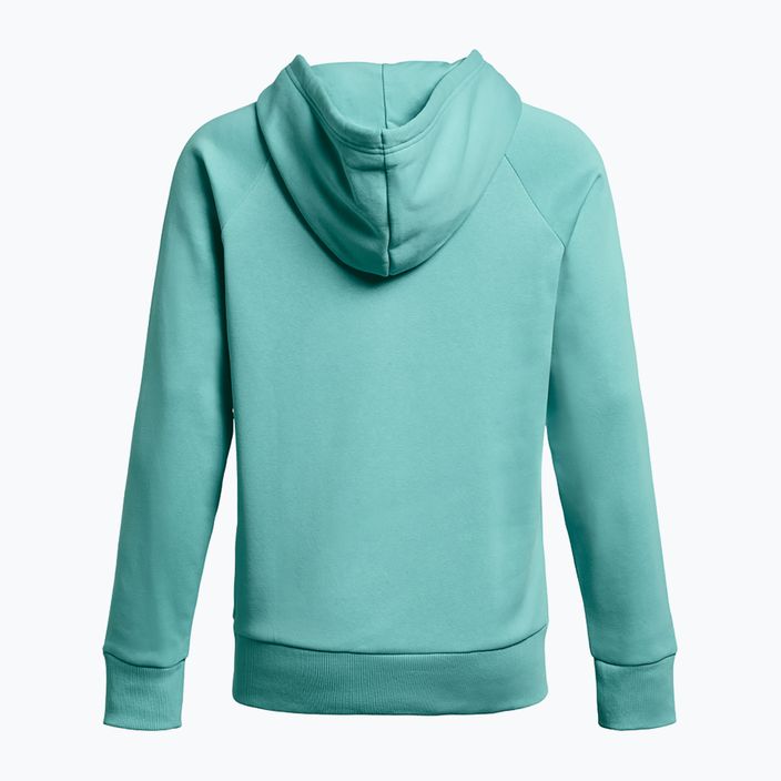 Дамски суитшърт Under Armour Rival Fleece Hoodie radial turquoise/white 5