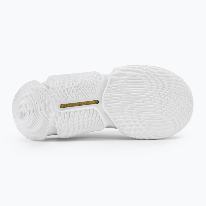 Баскетболни обувки Under Armour Flow Futr X3 бяло/бяло/металическо злато 4