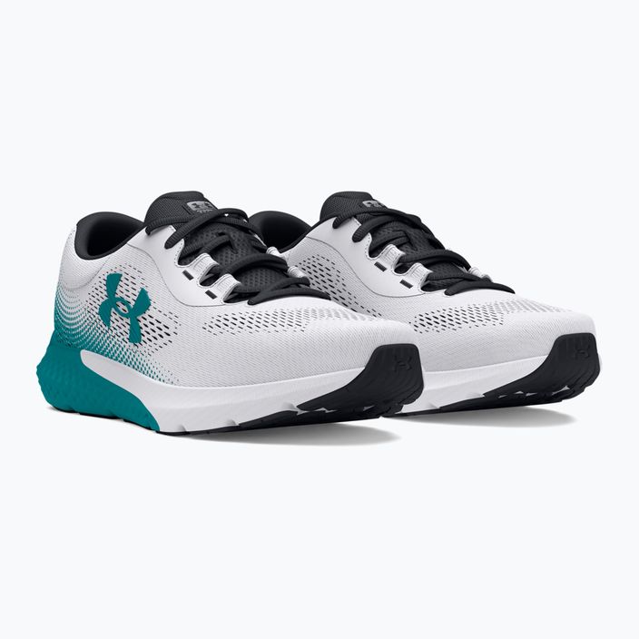 Under Armour Charged Rogue 4 white/circuit teal/circuit teal мъжки обувки за бягане 8
