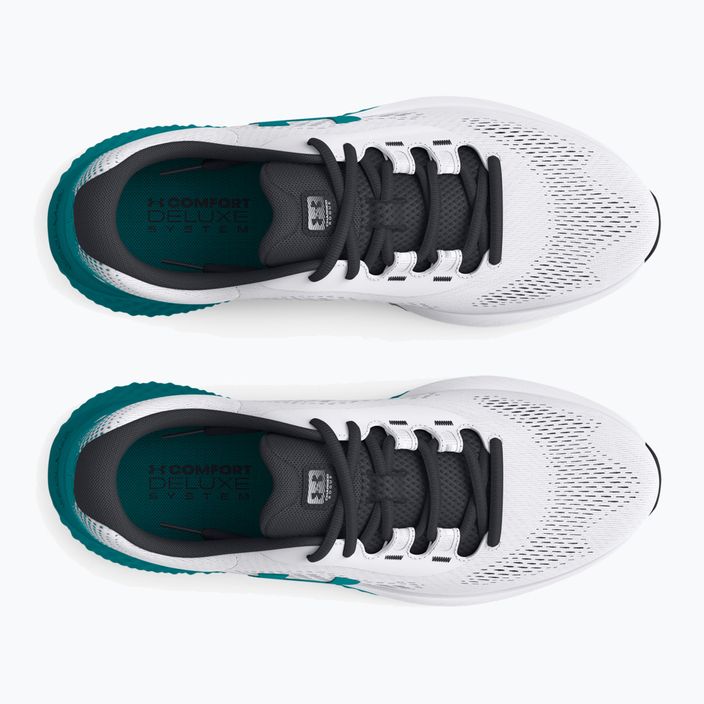 Under Armour Charged Rogue 4 white/circuit teal/circuit teal мъжки обувки за бягане 11