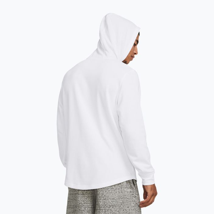 Мъжки качулки Under Armour Rival Terry Graphic Hood white/black 2