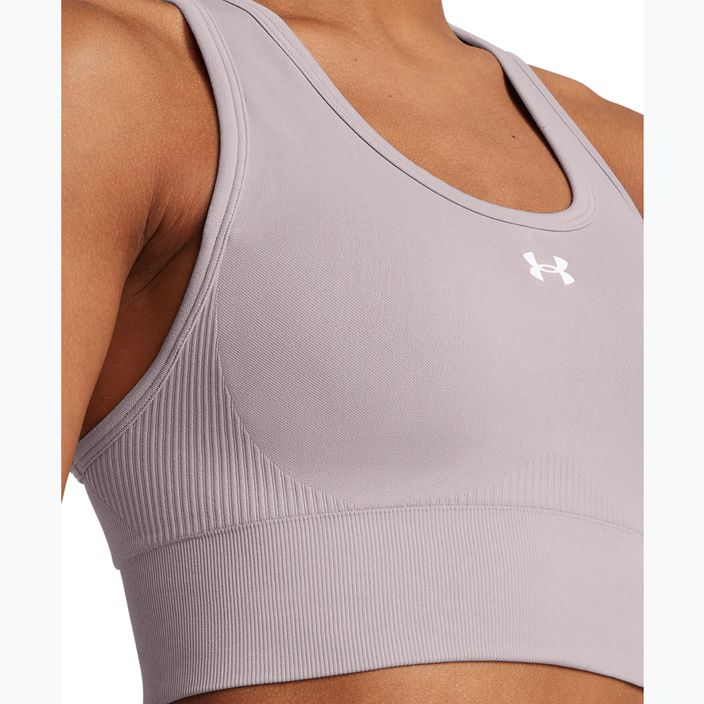 Under Armour Vanish Seamless Mid Марков сутиен за тренировки tetra grey/white 3