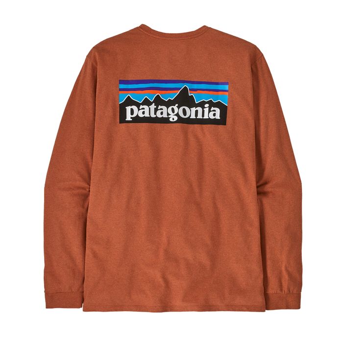 Мъжка блуза с дълъг ръкав Patagonia P-6 Logo Responsibili redtail rust 2