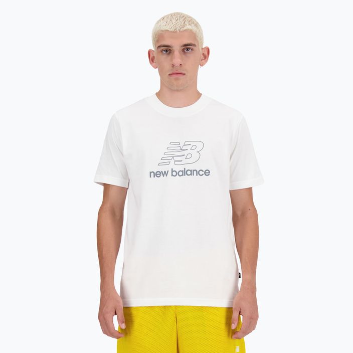 Мъжка тениска New Balance Graphic V Flying бяла