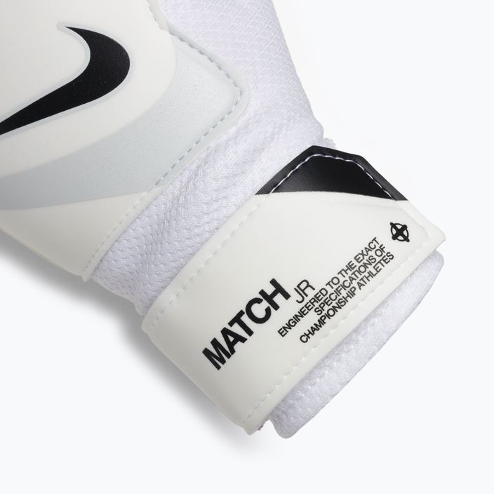 Детски вратарски ръкавици Nike Match бяло/чиста платина/черно 4