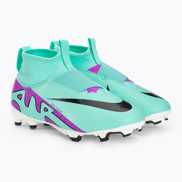 Детски футболни обувки Nike Jr Zoom Mercurial Superfly 9 Academy FG/MG hyper turquoise/black/ white/fuchsia dream 4