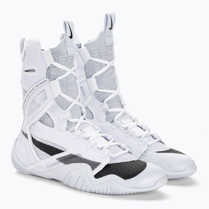 Nike Hyperko 2 бели/черни/футболни сиви боксови обувки 4