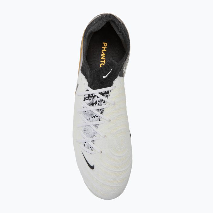 Мъжки футболни обувки Nike Phantom GX II Pro FG white/metallic gold coin/black 5