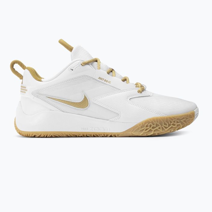 Обувки за волейбол Nike Zoom Hyperace 3 бяло/златно/фотонен прах 2
