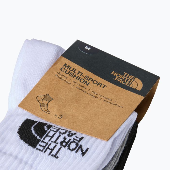 The North Face Multi Sport Cush Quarter чорапи за трекинг 3 чифта черни асорти 3