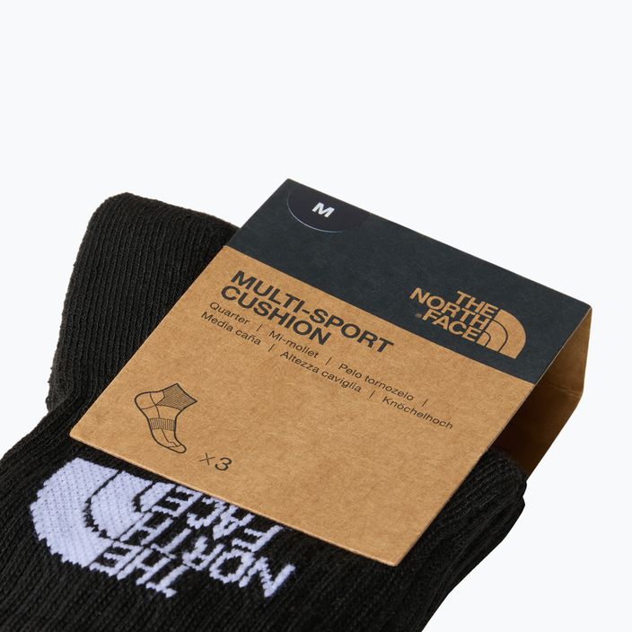 The North Face Multi Sport Cush Quarter Sock Чорапи за трекинг 3 чифта черни 3