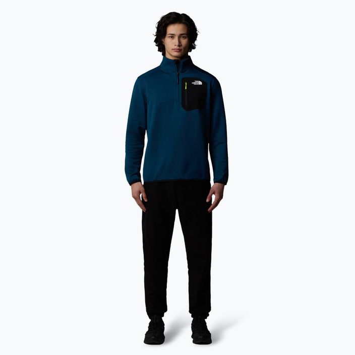 Мъжки суитшърт The North Face Crest 1/4 Zip midnight petrol/ black 2