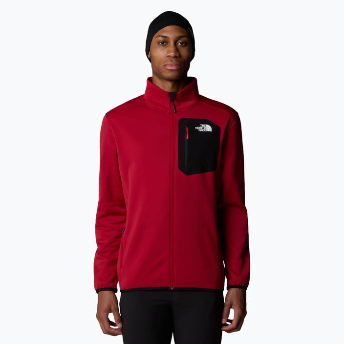 Мъжки суитшърт The North Face Crest FZ garnet red/black