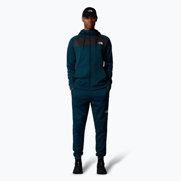 Мъжки суитшърт The North Face Reaxion Fleece midnight petrol dark heather/ asphalt grey 2