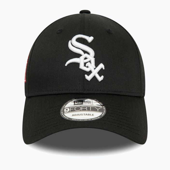 Мъжка бейзболна шапка New Era Patch 9Forty Chicago White Sox black 2