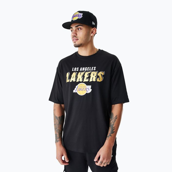 Мъжка тениска New Era Team Script OS Tee Los Angeles Lakers black