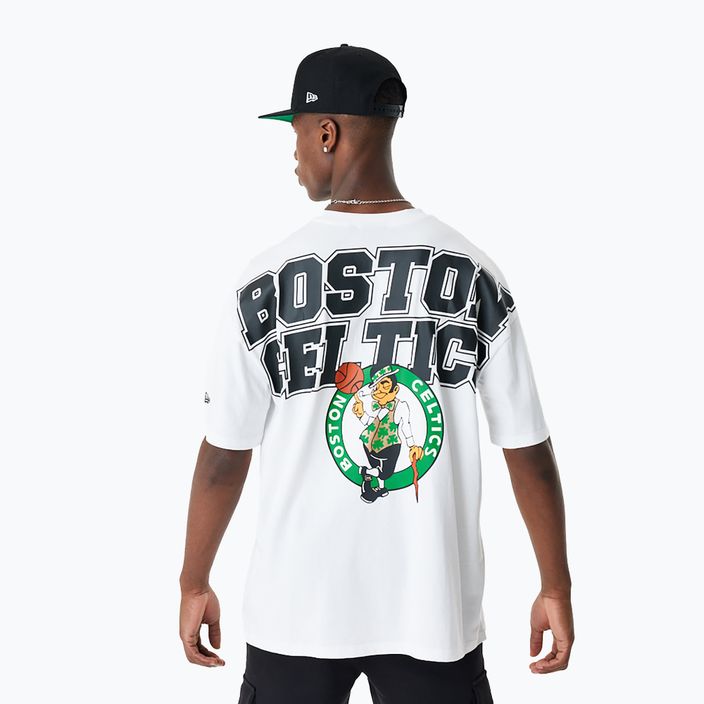Мъжки New Era NBA Large Graphic BP OS Tee Boston Celtics white 3