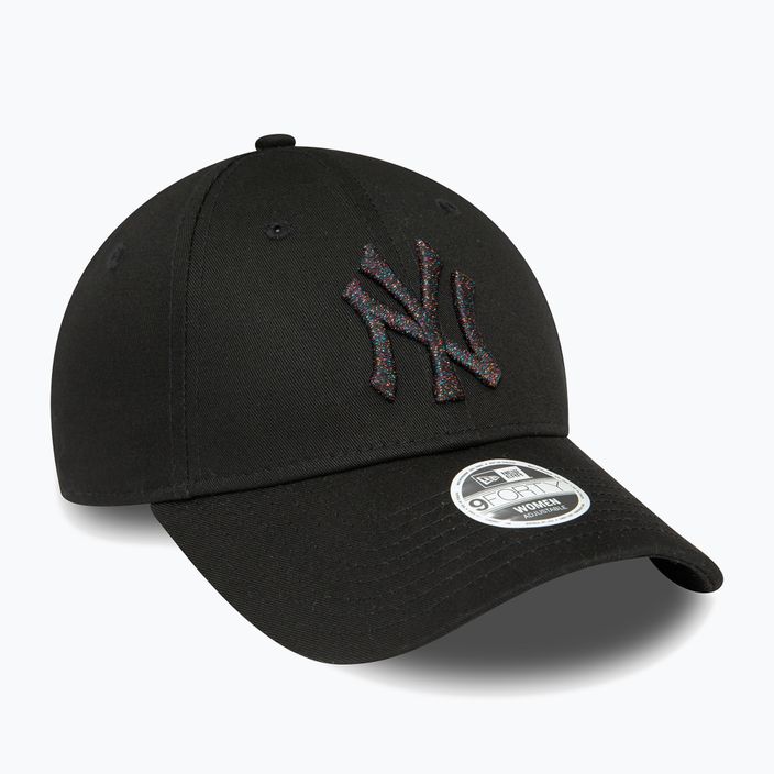 Жените New Era метално лого 9Forty New York Yankees бейзболна шапка черно 3