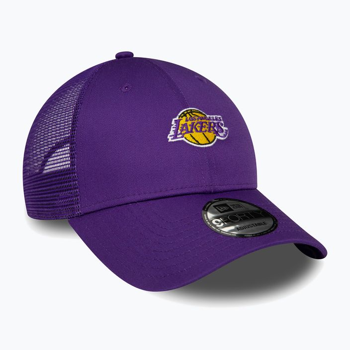 Мъжки New Era Home Field 9Forty Trucker Los Angeles Lakers бейзболна шапка лилаво 3