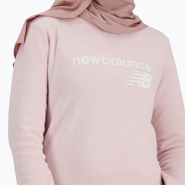 Дамски суитшърт New Balance Classic Core Fleece Crew stone pink 5