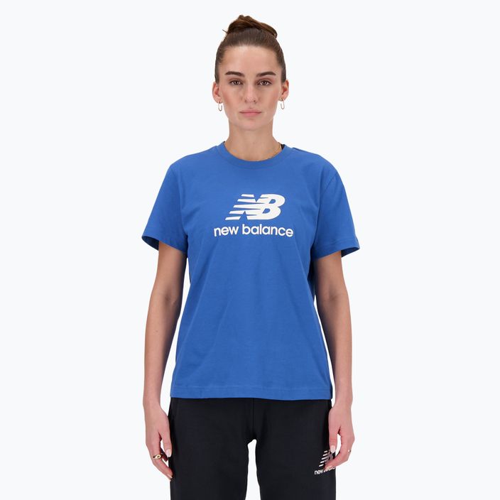 Дамска тениска New Balance Jersey Stacked Logo blueagat