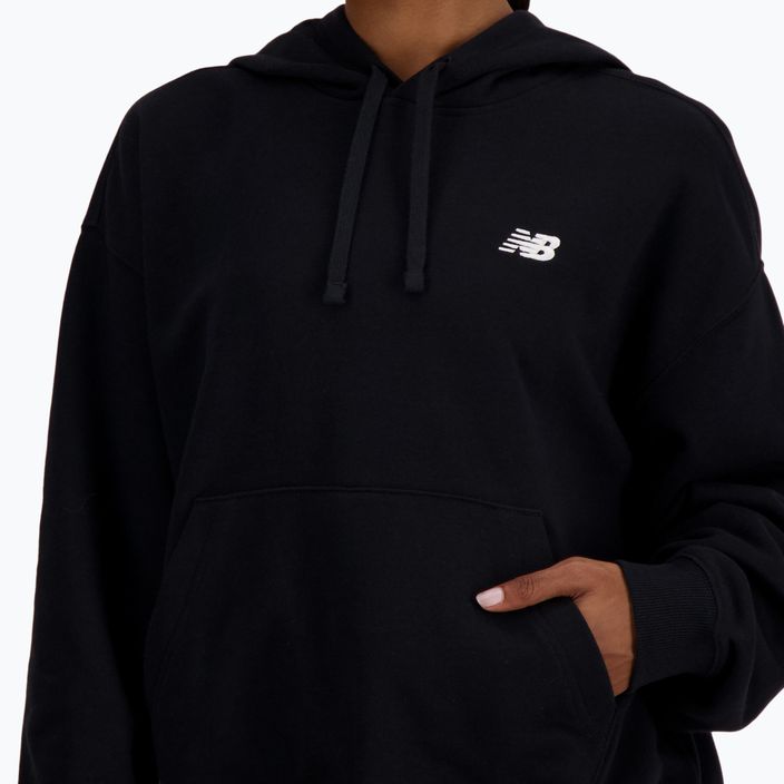 New Balance French Terry Small Logo Hoodie black за жени 4