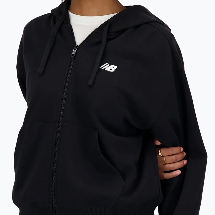 Дамски суитшърт New Balance French Terry Full Zip black 4