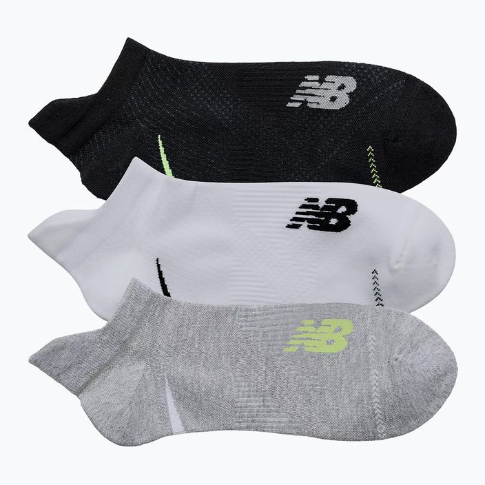New Balance Running Repreve No Show Tab чорапи 3 чифта сиво/бяло/черно 2