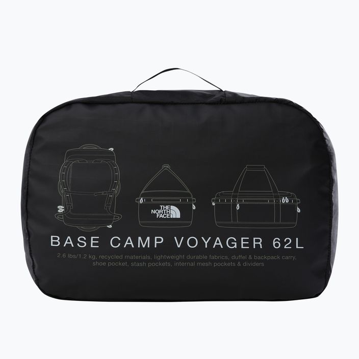 Пътна чанта The North Face Base Camp Voyager Duffel 62 l black/white/npf 5