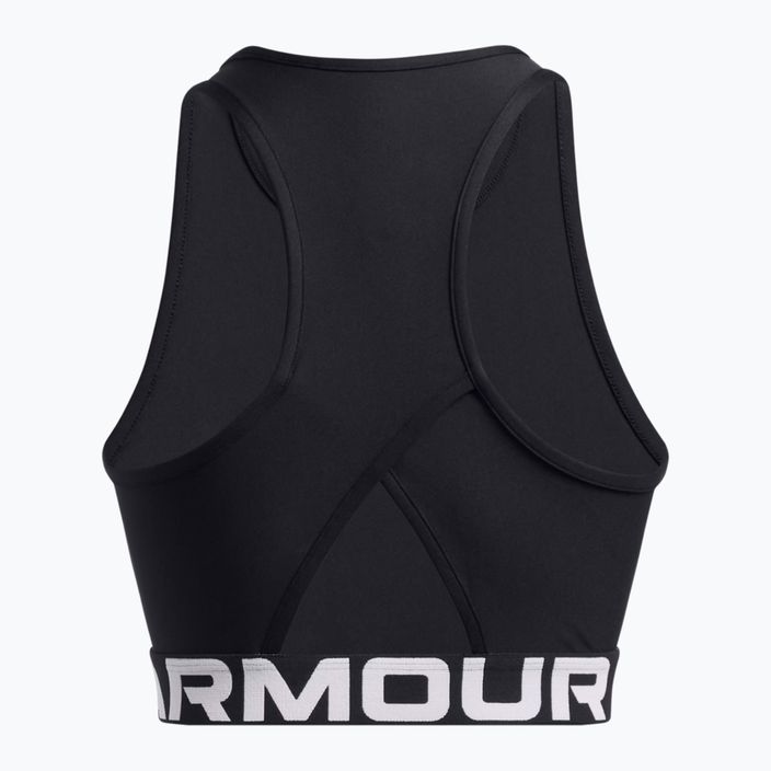 Дамски топ за тренировка Under Armour Heat Gear Rib Tank black/black/white 2